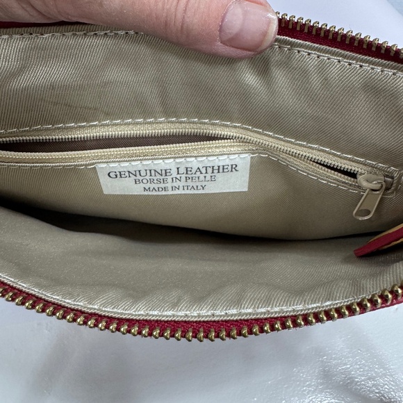 Genuine Italian Leather Tulip Red Small shoulder purse - Picture 6 of 6